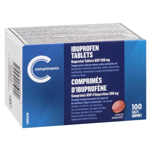Compliments Ibuprofen 200 mg 100 Tablets