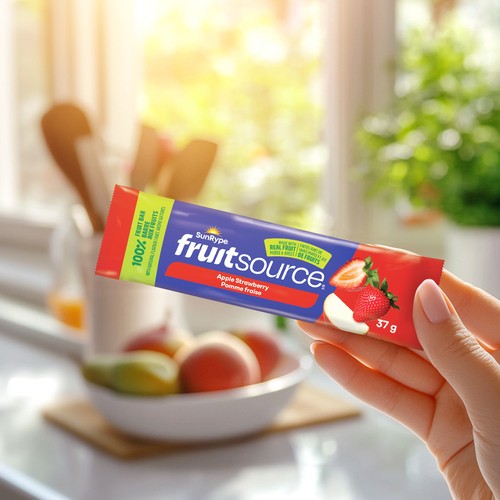 SunRype Fruitsource 100% Fruit Bar Apple Strawberry 37 g