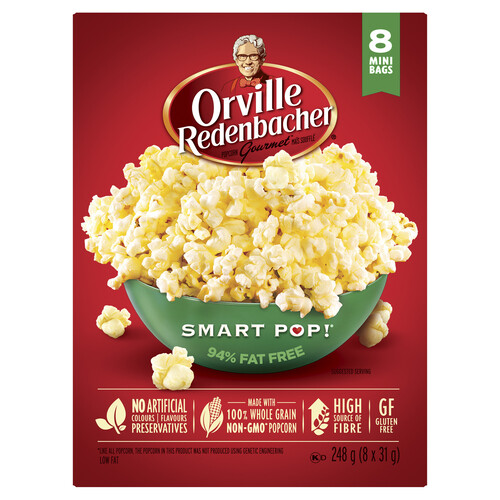Orville Redenbacher Gluten-Free Popcorn Smart Pop 8 x 31 g