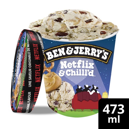 Ben & Jerry's Ice Cream Netflix & Chilll'd Peanut Butter With Sweet & Salty Pretzel 473 ml