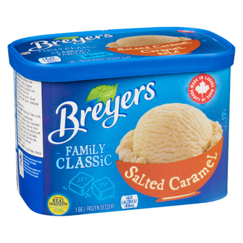 Breyers Family Classic Frozen Dessert Salted Caramel Made With Real Ingedients 1.66 L