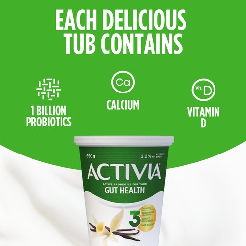 Activia 2.2% Yogurt With Probiotics Vanilla Flavour 650 g