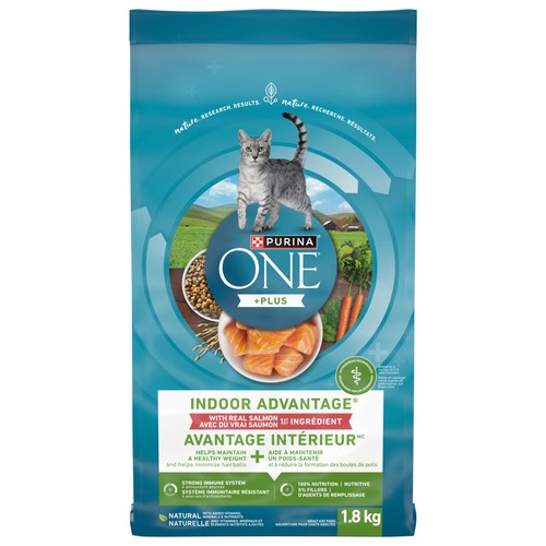 Purina One Indoor Advantage Dry Cat Food Salmon 1.8 kg