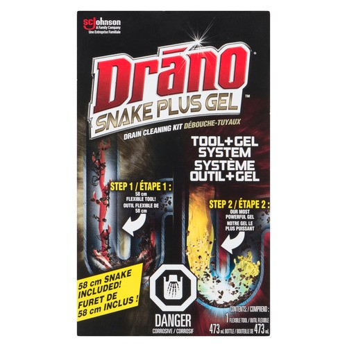 Drano Snake Plus Gel Drain Cleaning Kit 473 ml