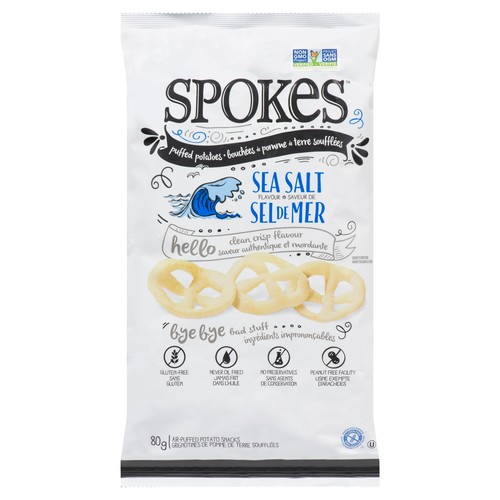 Spokes Potato Snack Sea Salt 80 g