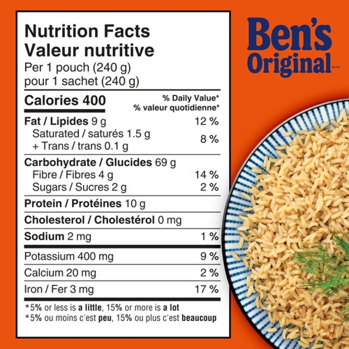 Ben's Original Bistro Express Side Dish Brown Basmati Rice 240 g