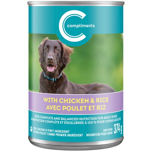 Compliments Canned Dog Food Chicken & Rice 374 g
