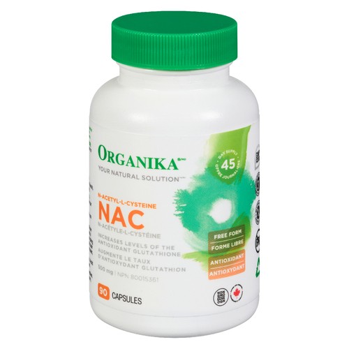 Organika N-Acetyl-L-Cysteine 500 mg Supplements 90 Capsules