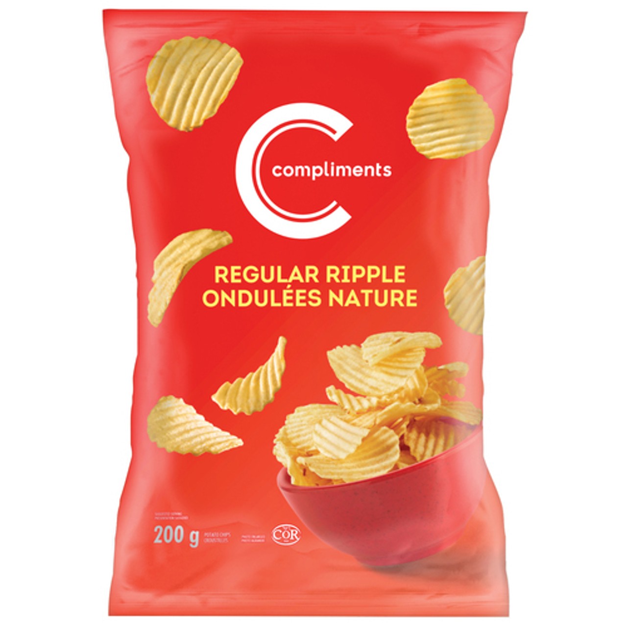 Compliments Potato Chips Regular Ripple 200 g - Voilà Online Groceries ...