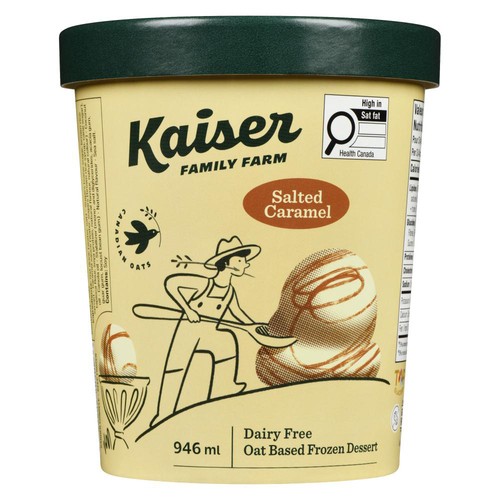 Kaiser Family Farm Oat Based Frozen Dessert Salted Caramel 946 ml