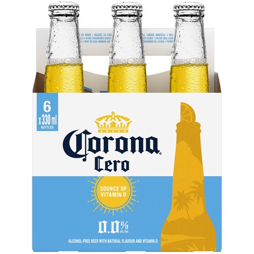 Corona Cero Non-Alcoholic Beer Source Of Vitamin D 6 x 330 ml (bottles)