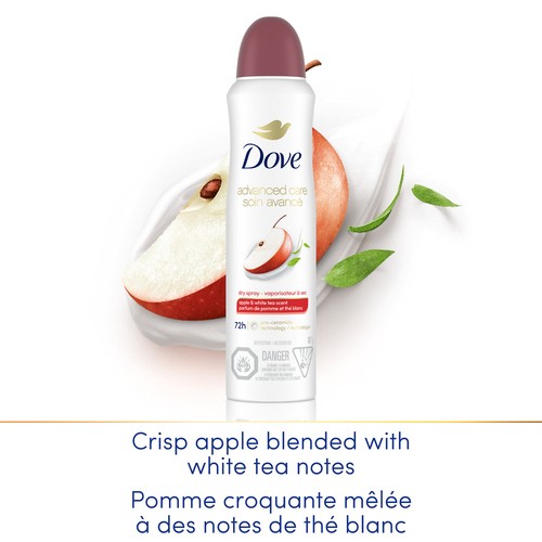 Dove Advanced Care Dry Spray Antiperspirant Apple & White Tea Scent For Women 107 g