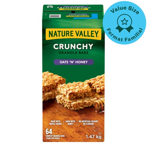 Nature Valley Granola Bars Whole Grains Oats & Honey 64 Bars 1.47 kg