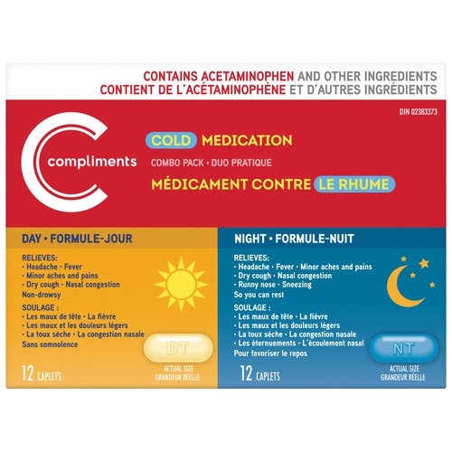 Compliments Day Night Relief Cold Medicine 24 EA