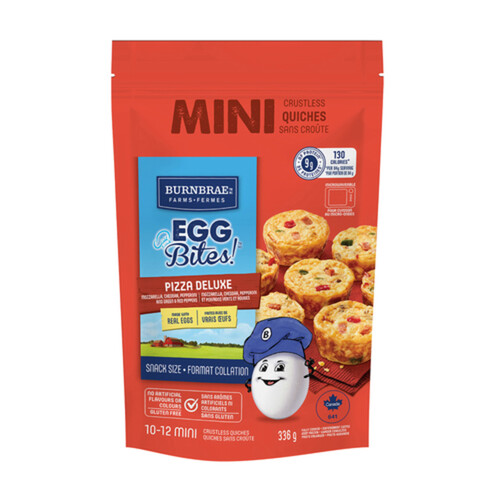 Burnbrae Farms Egg Bites! Mini Crustless Quiches Pizza Deluxe 336 g (frozen)