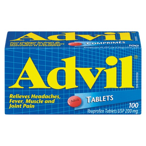 Advil Pain Relief 200 mg Ibuprofen Tablets 100 Count