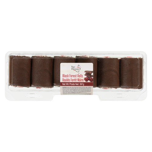 Top Dessert Black Forest Junior Rolls 6 Pack 397 g