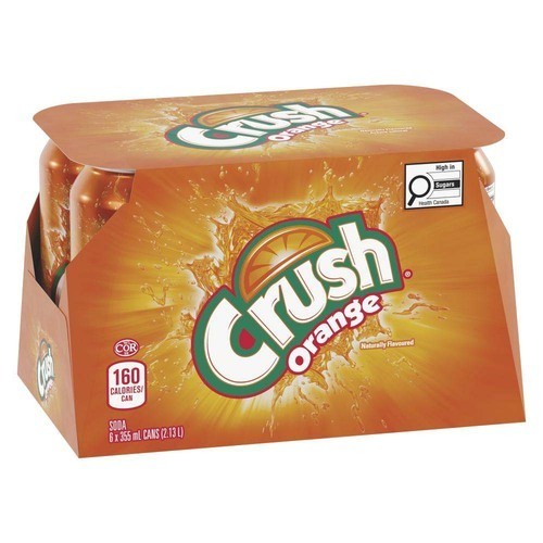 Crush Soft Drink Orange 6 x 355 ml (cans)