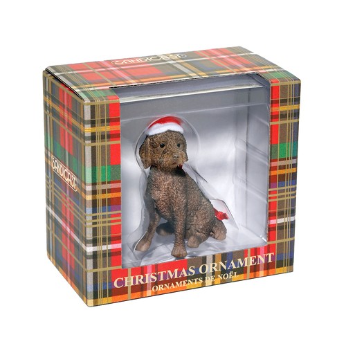 Sandicast Brown Labradoodle Christmas Ornament 1 EA 