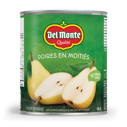 Del Monte Pear Halves In Light Syrup 796 ml