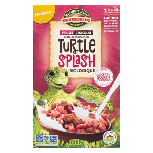 Nature's Path Organic Cereal Turtle Splash Strawberry Chocolate 284 g