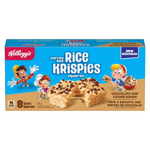 Kellogg's Rice Krispies Treats Chocolate Chip  Cookie Dough 8 Count Bars 176 g