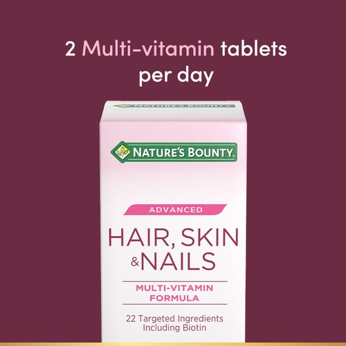 Nature's Bounty Multi-Vitamins Hair Skin & Nails Advanced Tablets 90 Count