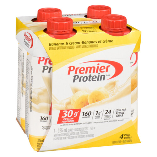 Premier Protein Shake Banana & Cream Whey Protein 4 x 325 ml