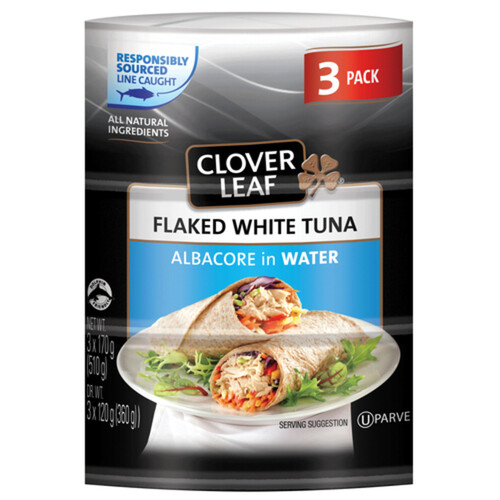 Clover Leaf Flaked White Tuna 3 x 170 g