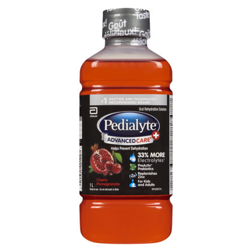 Pedialyte Advanced Care Oral Rehydration Cherry Pomegranate 1 L 