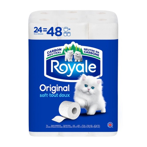 Royale Toilet Paper Original 2-Ply 24 Rolls x 242 Sheets