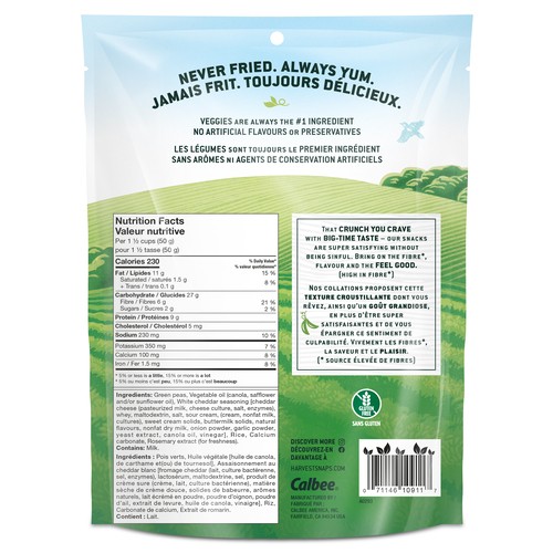 Harvest Snaps Green Pea Crisps White Cheddar 85 g