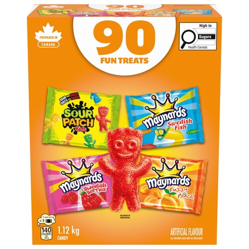 Maynards Candy Assortment For Halloween 90 Fun Treat Pouches 1.12  Kg