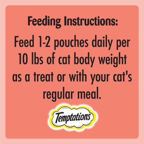 Temptations Cat Treats Creamy Puree With Salmon 4 Pouches x 12 g