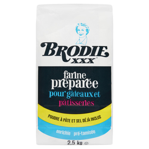 Brodie XXX  Self Raising Cake & Pastry  Flour Premixed 2.5kg