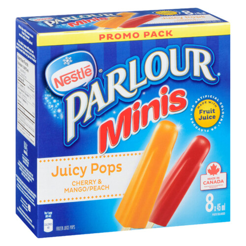 Nestle Minis Juicy Pops Cherry & Mango Peach 8 x 45 ml