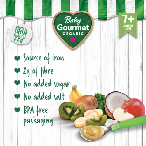 Baby Gourmet Baby Food Coconut Kiwi Mangosteen 128 ml