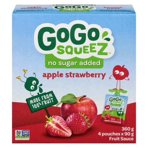 GoGo Squeez Fruit Sauce Apple Strawberry 4 x 90 g