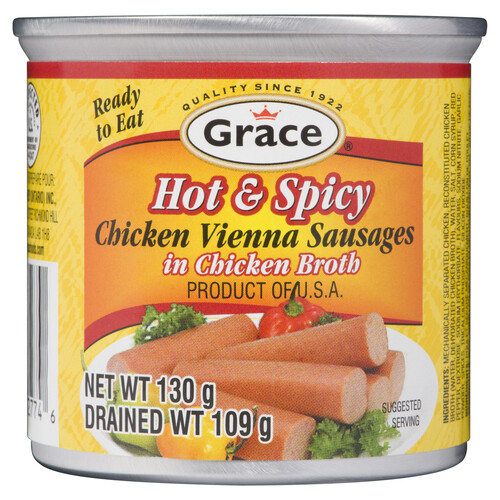 Grace Chicken Vienna Sausages Hot & Spicy 113 g