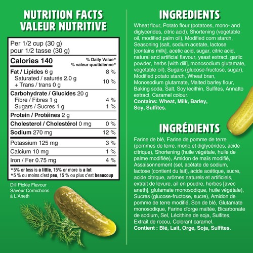 Christie Baked Crispers Dill Pickle Flavour 145 g