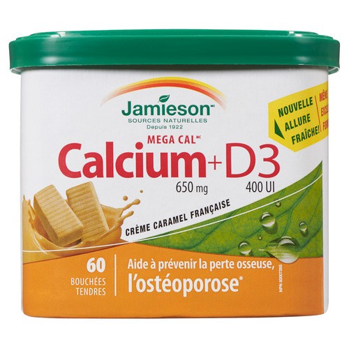 Jamieson Calcium Chews With Caramel 60 Soft Chews