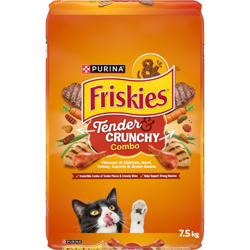 Friskies Grillers Dry Cat Food Tender Crunchy 7.5 kg