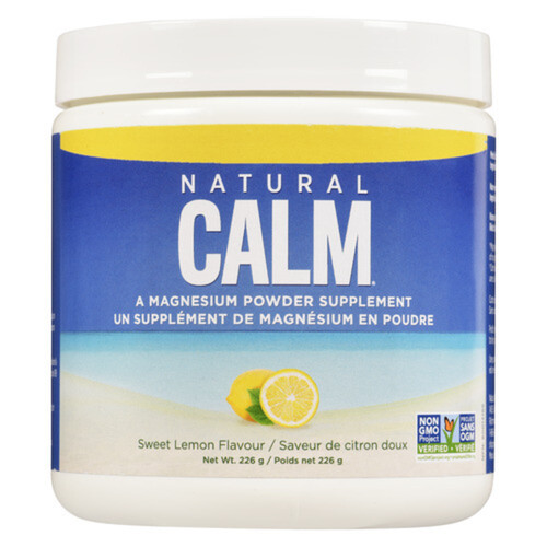 Natural Calm Magnesium Powder Supplement Sweet Lemon 226 g