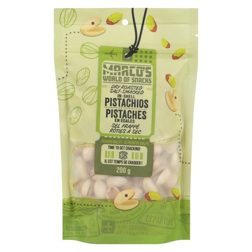 Marco's World Of Snacks In-Shell Pistachios Dry Roasted Salt-Smacked 200 g