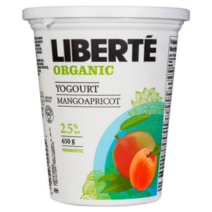 Liberté Organic 2.5% Yogurt Mango Apricot 650 g - Voilà Online ...