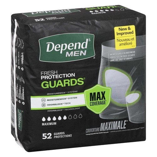Depend Guards for Men Maximum Absorbency 52 Count