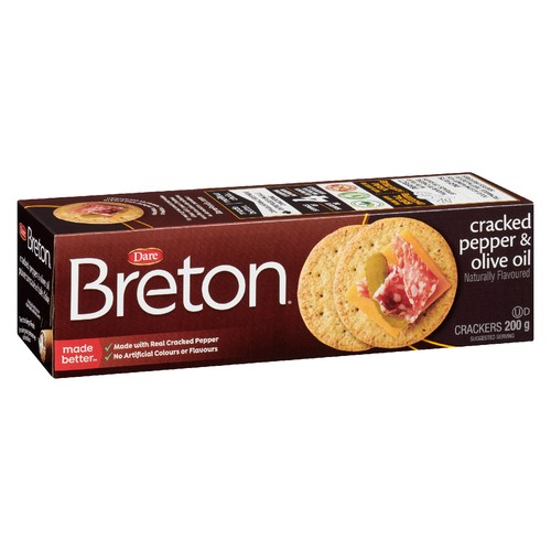 Dare Breton Crackers Cracked Pepper And Olive Oil 200 g