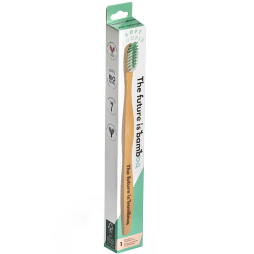 The Future Is Bamboo Adult Soft Toothbrush Minty Green 