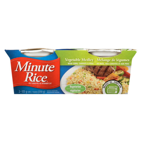 Minute Rice Ready To Serve Rice Vegetable Medley 2 x 125 g