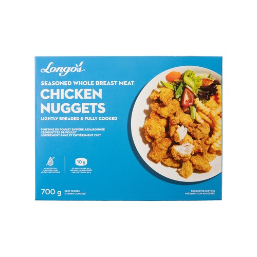 Longo's Frozen Chicken Nuggets Light Breaded Fully Cooked 700 g